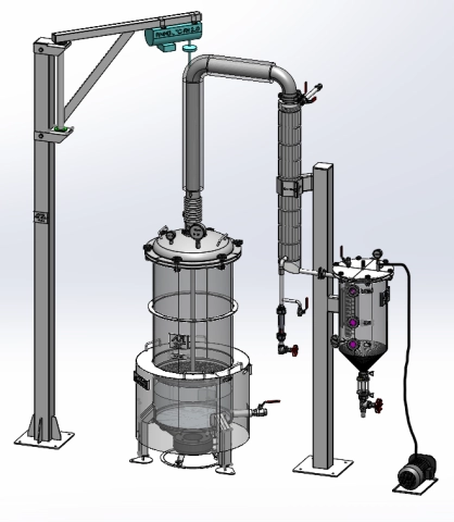 Distillateur pro vide partiel