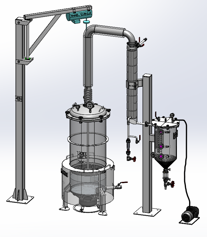 Distillateur pro vide partiel